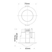 Motion Sensor Recessed 3 Wire 1200W White IP20 CLA Lighting