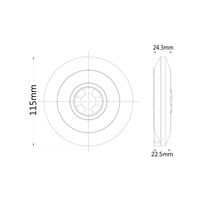 Motion Sensor Infrared 3 Wire 2000W Round White IP20 CLA Lighting