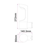 Outdoor Wall Light LED 9W 3000K Round Black IP54 CLA Lighting