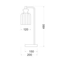 Table Lamp ES Clear Ellipse Glass Shade Brass 490mm CLA Lighting