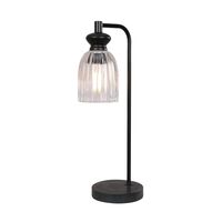 Table Lamp ES Clear Ellipse Glass Shade Brass 490mm CLA Lighting