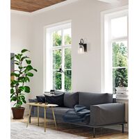 Wall Light ES 1 Light Ellipse Glass Black 120mm CLA Lighting