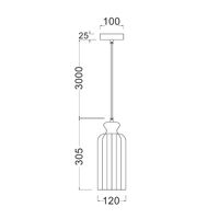 Pendant Light ES Clear Glass Ellipse Brass 120mm CLA Lighting