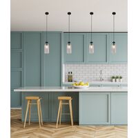 Pendant Light ES Clear Glass Ellipse Brass 120mm CLA Lighting