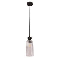 Pendant Light ES Clear Glass Ellipse Black 120mm CLA Lighting