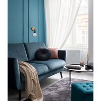 Wall Light ES White Iron Bracket Round Wood CLA Lighting