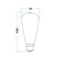 LED Globe BC ST57 Pear 4W Firework Effect 50lm CLA Lighting
