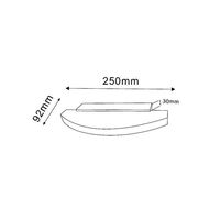 Wall Light 6W Curved Satin Nickel 3000K 460lm CLA Lighting