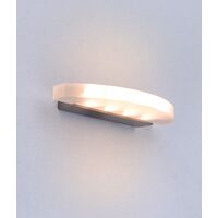 Wall Light 6W Curved Satin Nickel 3000K 460lm CLA Lighting