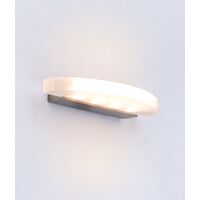 Wall Light 6W Curved Satin Nickel 3000K 460lm CLA Lighting