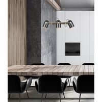 Pendant Light 3 Light ES Ellipse Black Brass 554mm CLA Lighting