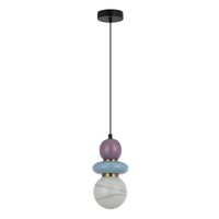 Pendant G9 Opal Diffuser Grey Purple Ceramic 120mm CLA Lighting