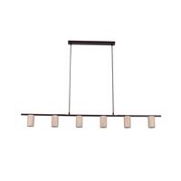 Pendant 6 Light GU10 Linear Beige Travertine 1400mm CLA Lighting