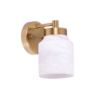 Wall Light ES 1 Light White Alabaster Jar 120mm CLA Lighting