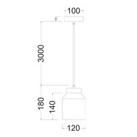 Pendant Light ES Jar White Alabaster Brass 120mm CLA Lighting