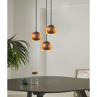 Pendant Light ES Black Iron Dome 135mm x 300mm CLA Lighting