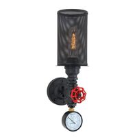 Wall Light ES Oblong Black Mesh CLA Lighting