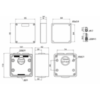Junction Box 1 Gang IP66 40A with Connectors Buffalo Trader
