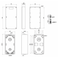 Junction Box 2 Gang IP66 40A with Connectors Buffalo Trader