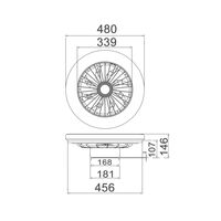 Ceiling Fan LED Tri-Colour Dimmable White 480mm CLA Lighting