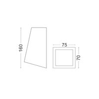 Outdoor Wall Light GU10 Wedge Stainless Steel IP44 CLA Lighting