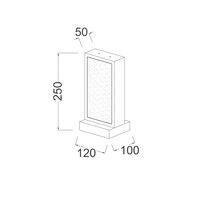 Table Lamp LED 8W 3000K 400lm Ice Glass Brass 250mm CLA Lighting