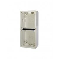 Back Box 4 Gang Vertical 32mm & 2x25mm Buffalo Grey Trader