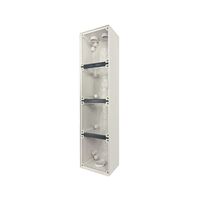 Back Box 4 Gang Vertical 32mm & 2x25mm Buffalo Grey Trader