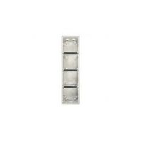 Back Box 4 Gang Vertical 32mm & 2x25mm Buffalo Grey Trader