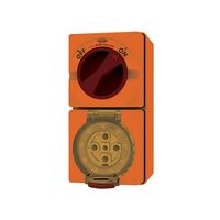 Combination Switched Socket IP66 40A 500V 5 Pin Buffalo Orange Trader