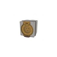 Socket Outlet IP66 10A 250V 3 Flat Pin Buffalo Grey Trader