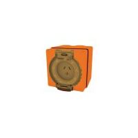 Socket Outlet IP66 10A 250V 3 Flat Pin Buffalo Orange Trader