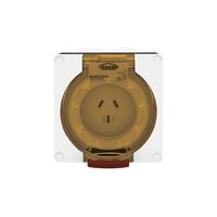 Socket Outlet IP66 10A 250V 3 Flat Pin Buffalo White Trader