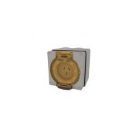 Socket Outlet IP66 15A 250V 3 Flat Pin Buffalo Grey Trader