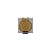 Socket Outlet IP66 15A 250V 3 Flat Pin Buffalo Grey Trader