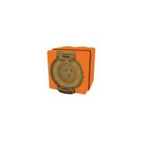 Socket Outlet IP66 15A 250V 3 Flat Pin Buffalo Orange Trader