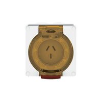 Socket Outlet IP66 20A 250V 3 Flat Pin Buffalo White Trader