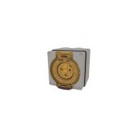 Socket Outlet IP66 20A 250V 3 Round Pin Buffalo Grey Trader