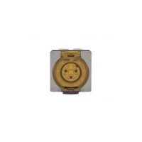 Socket Outlet IP66 20A 250V 3 Round Pin Buffalo Grey Trader