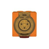 Socket Outlet IP66 20A 250V 3 Round Pin Buffalo Orange Trader