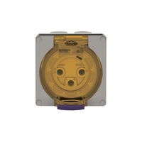 Socket Outlet IP66 32A 250V 3 Round Pin Buffalo Grey Trader