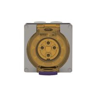 Socket Outlet IP66 10A 500V 4 Round Pin Buffalo Grey Trader