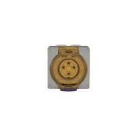 Socket Outlet IP66 10A 500V 4 Round Pin Buffalo Grey Trader