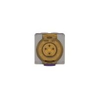 Socket Outlet IP66 20A 500V 4 Round Pin Buffalo Grey Trader