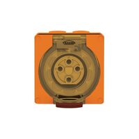Socket Outlet IP66 20A 500V 4 Round Pin Buffalo Orange Trader