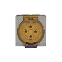 Socket Outlet IP66 10A 500V 4 Round Pin Buffalo Grey Trader