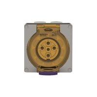 Socket Outlet IP66 10A 500V 4 Round Pin Buffalo Grey Trader