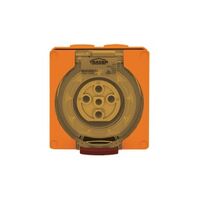 Socket Outlet IP66 32A 250V 3 Round Pin Buffalo Orange Trader