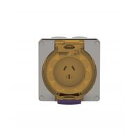 Socket Outlet IP66 10A 500V 5 Round Pin Buffalo Grey Trader