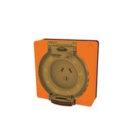 Socket Outlet IP66 32A 500V 4 Round Pin Buffalo Orange Trader